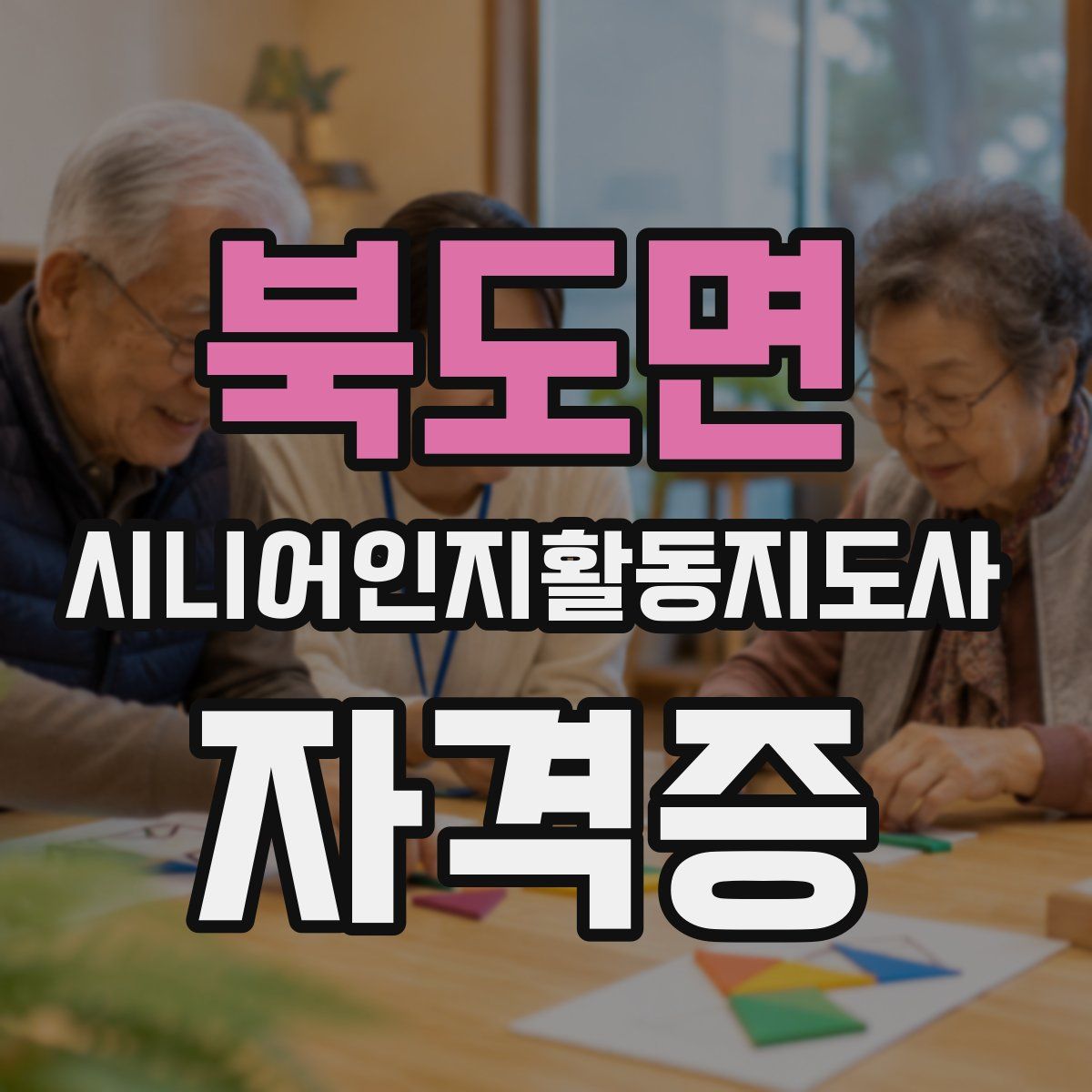 북도면 시니어인지활동지도사 자격증