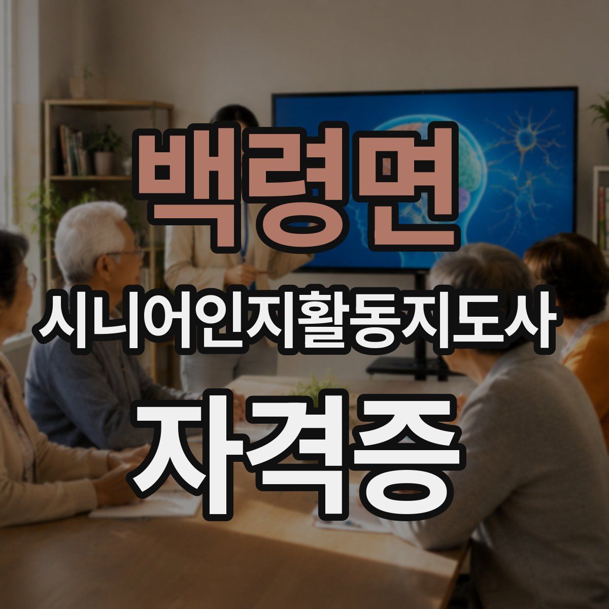 백령면 시니어인지활동지도사 자격증