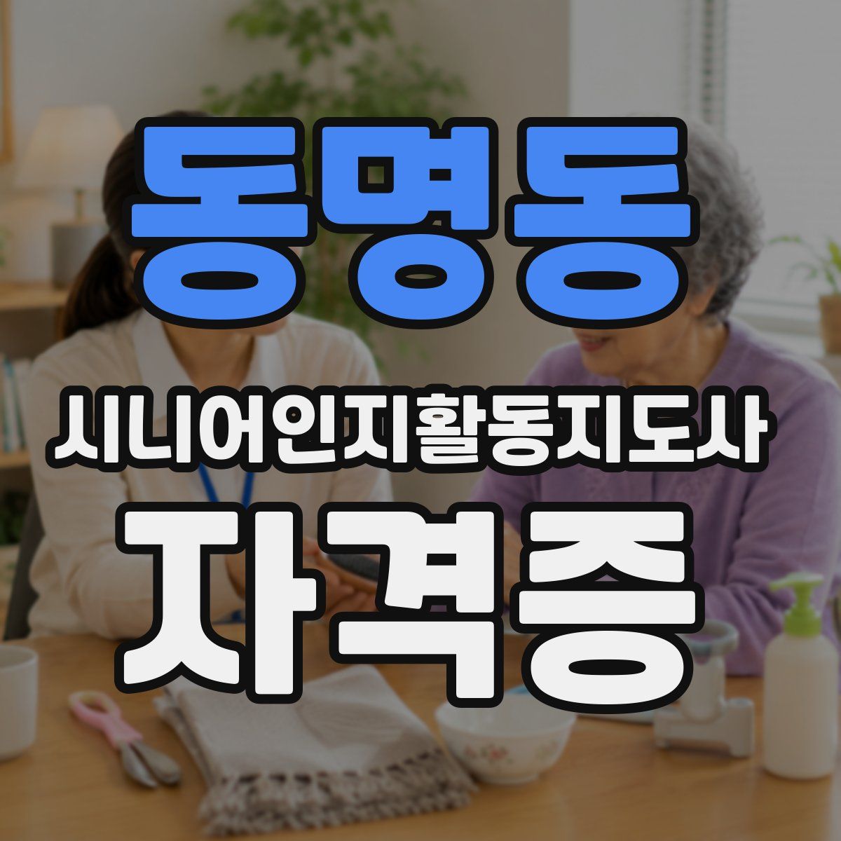 동명동 시니어인지활동지도사 자격증