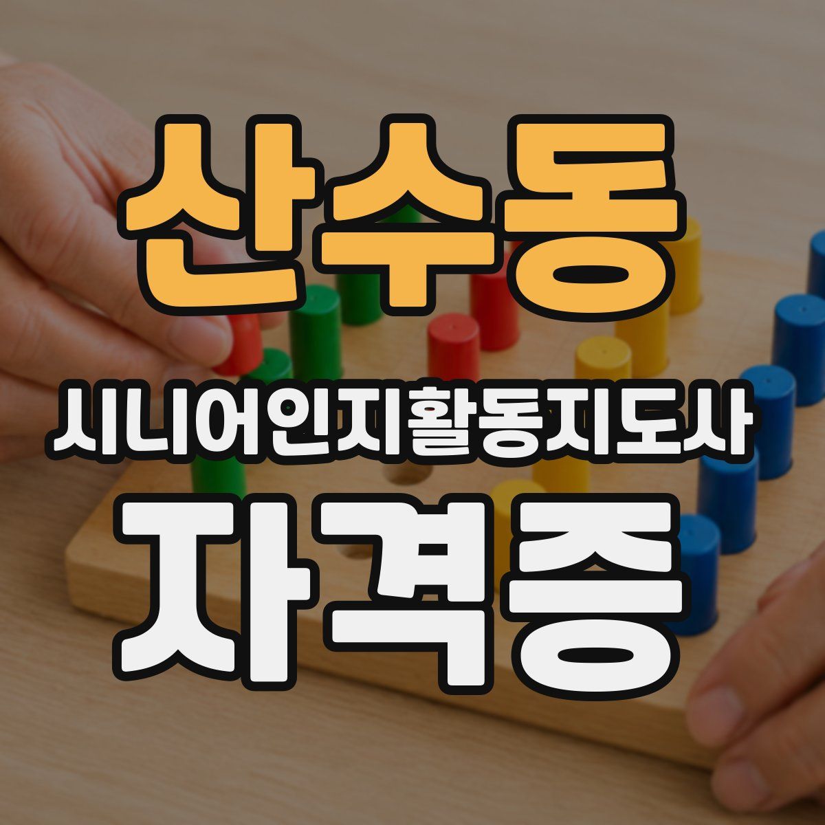 산수동 시니어인지활동지도사 자격증