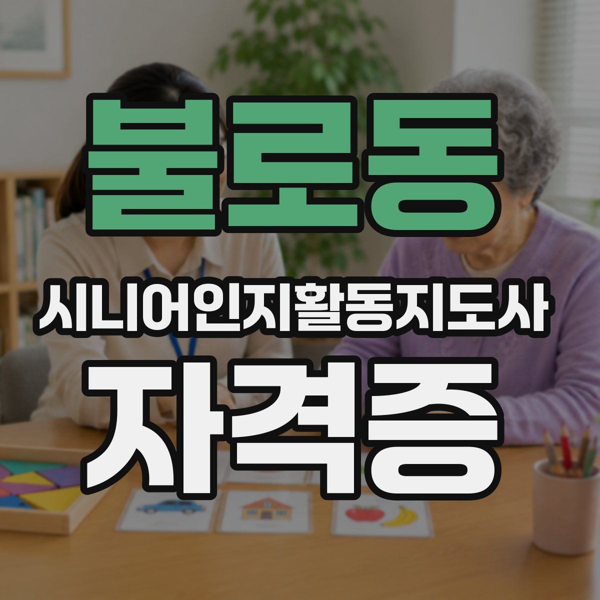 불로동 시니어인지활동지도사 자격증