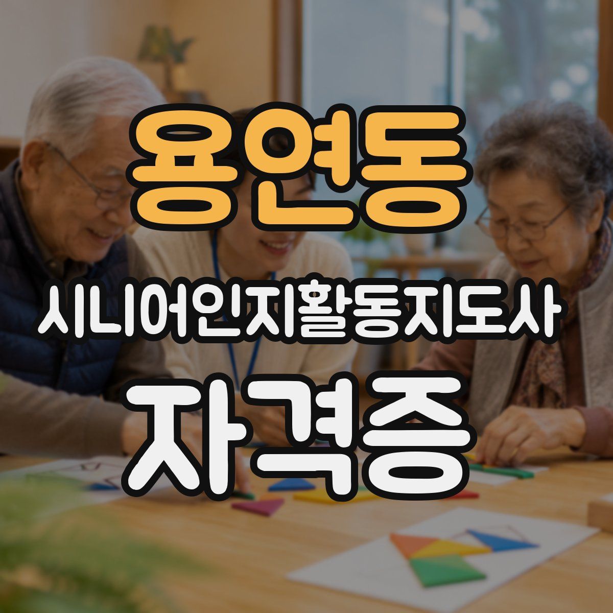 용연동 시니어인지활동지도사 자격증