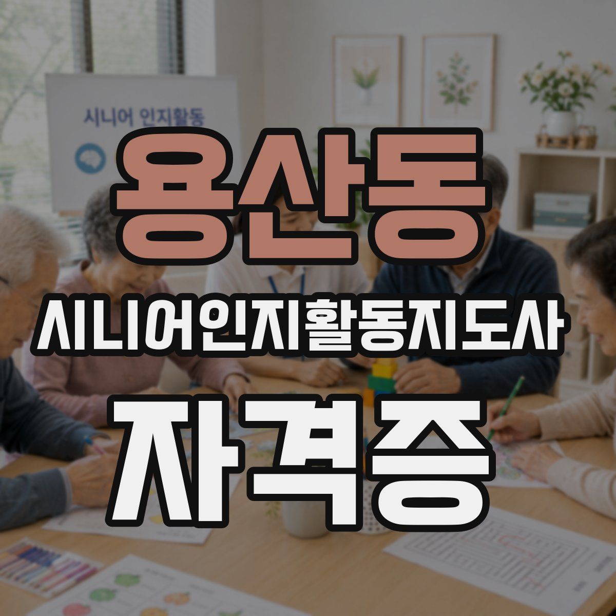 용산동 시니어인지활동지도사 자격증