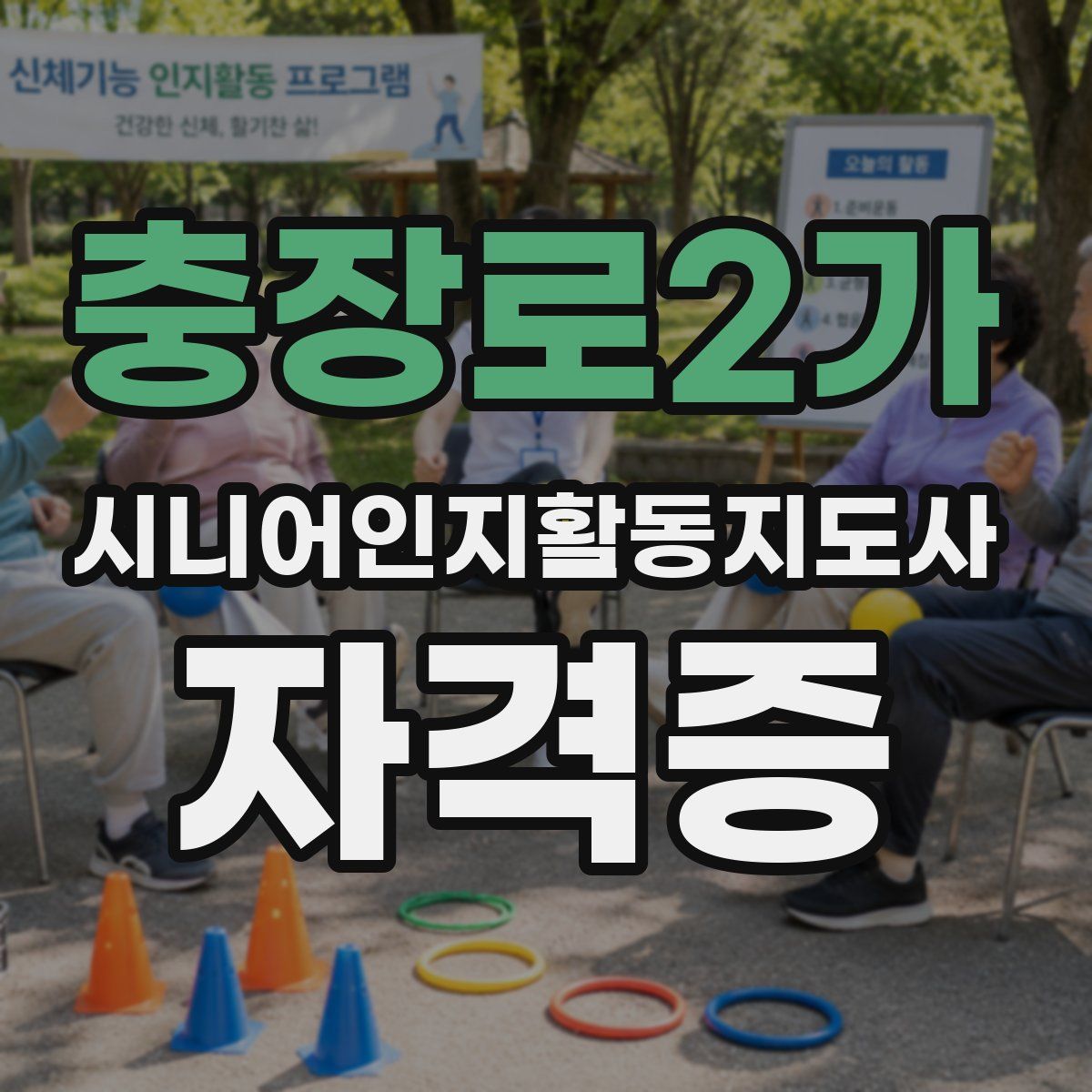 충장로2가 시니어인지활동지도사 자격증