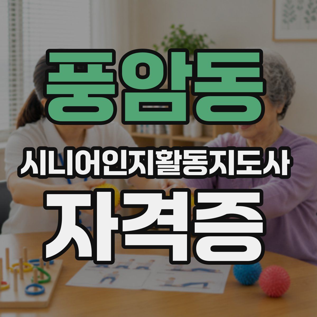 풍암동 시니어인지활동지도사 자격증