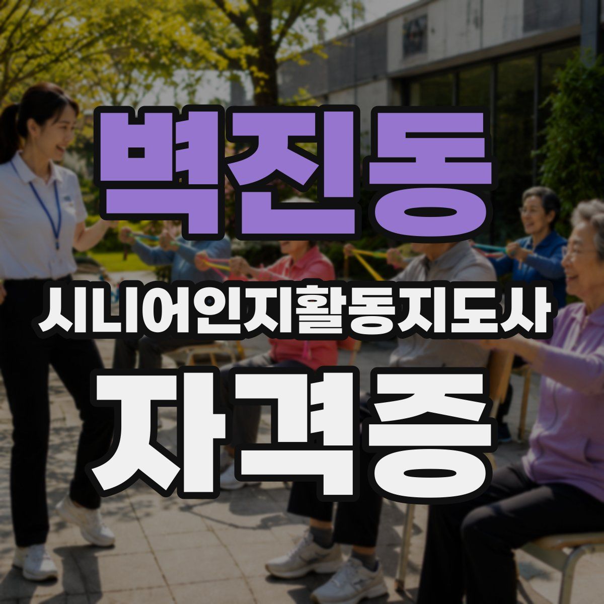 벽진동 시니어인지활동지도사 자격증