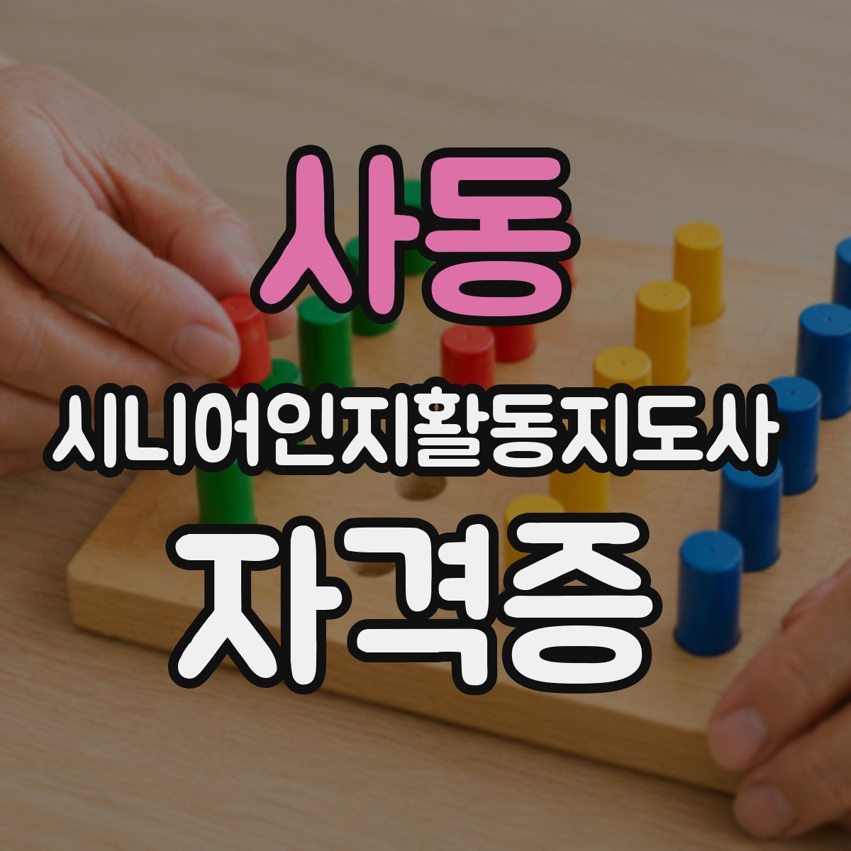 사동 시니어인지활동지도사 자격증