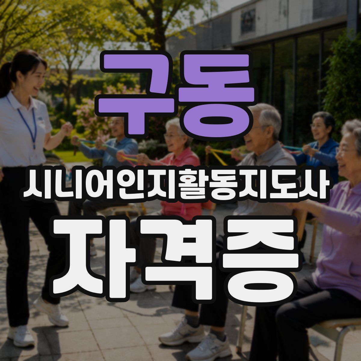 구동 시니어인지활동지도사 자격증