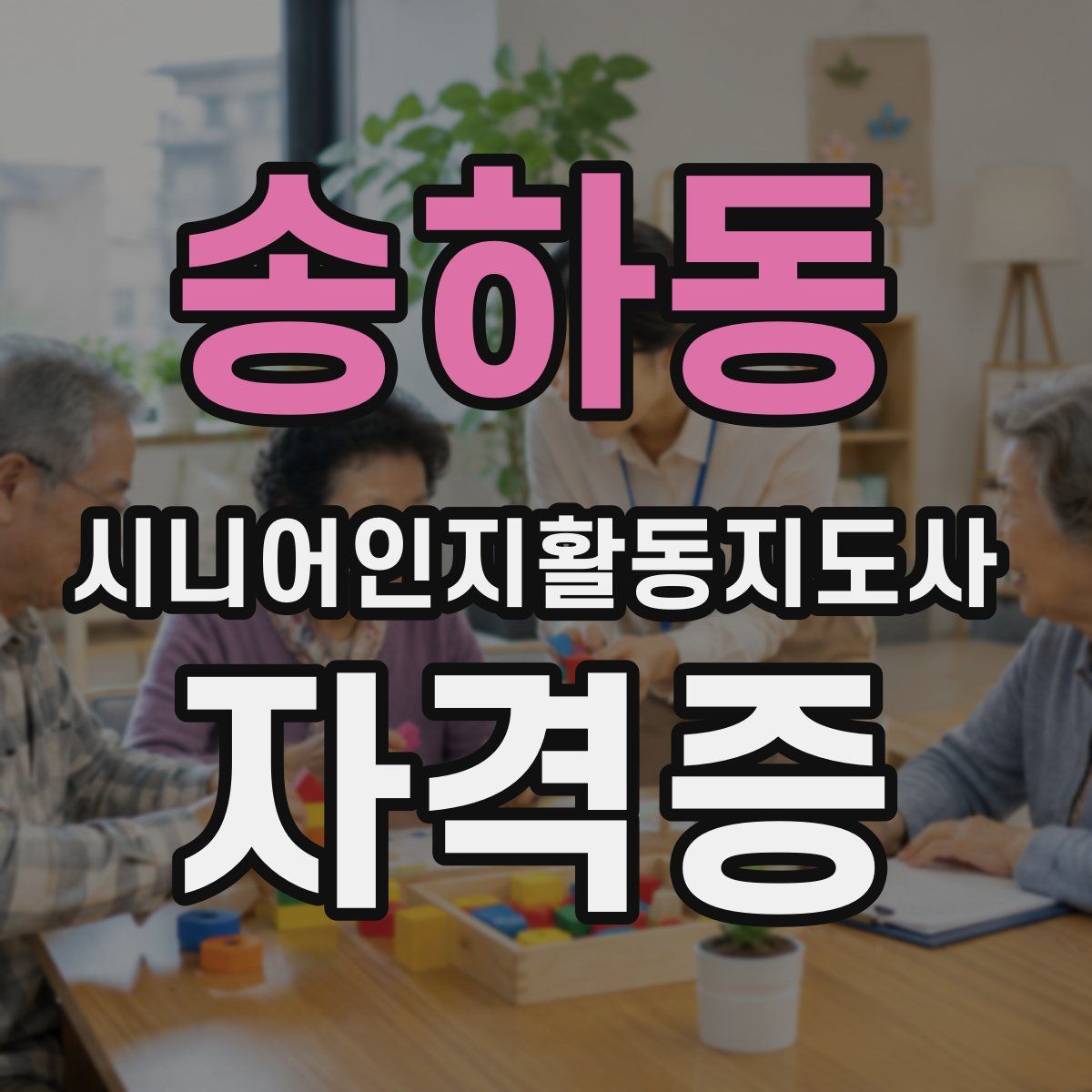 송하동 시니어인지활동지도사 자격증