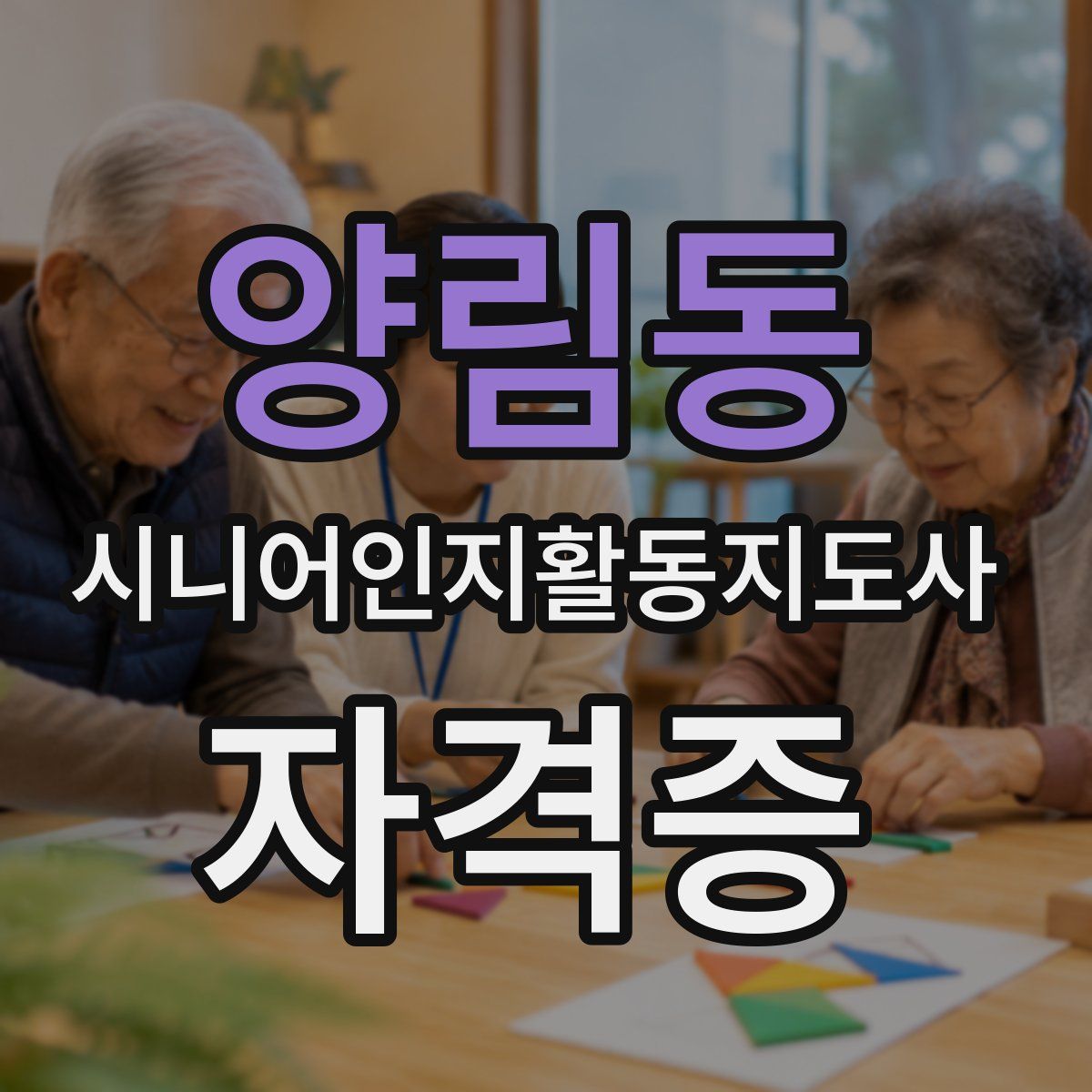 양림동 시니어인지활동지도사 자격증