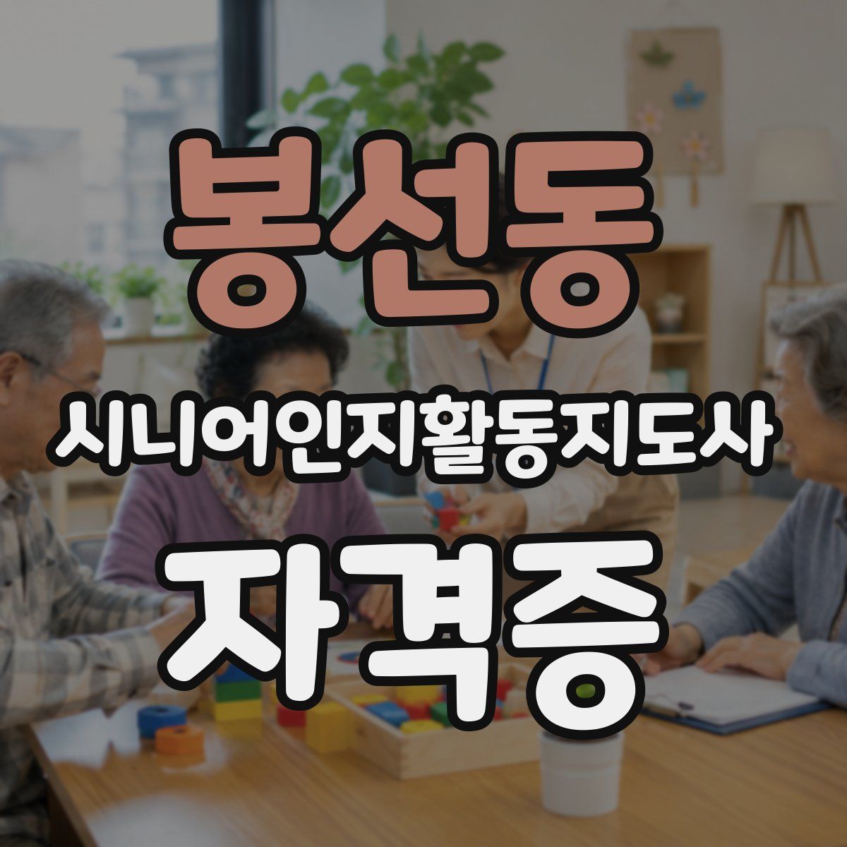 봉선동 시니어인지활동지도사 자격증