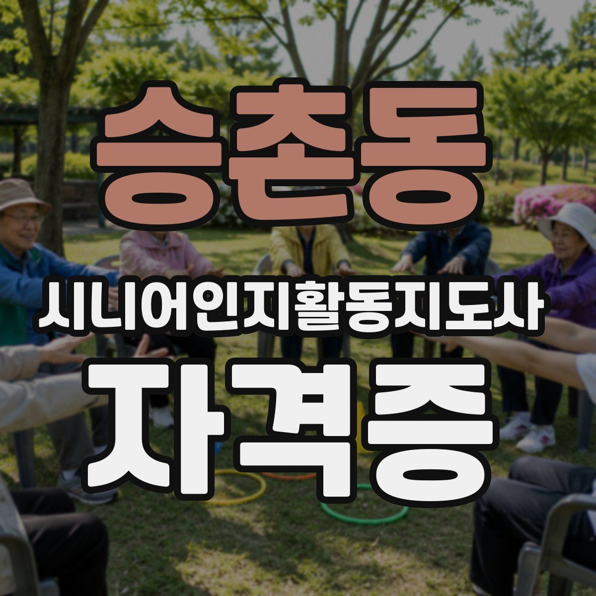 승촌동 시니어인지활동지도사 자격증