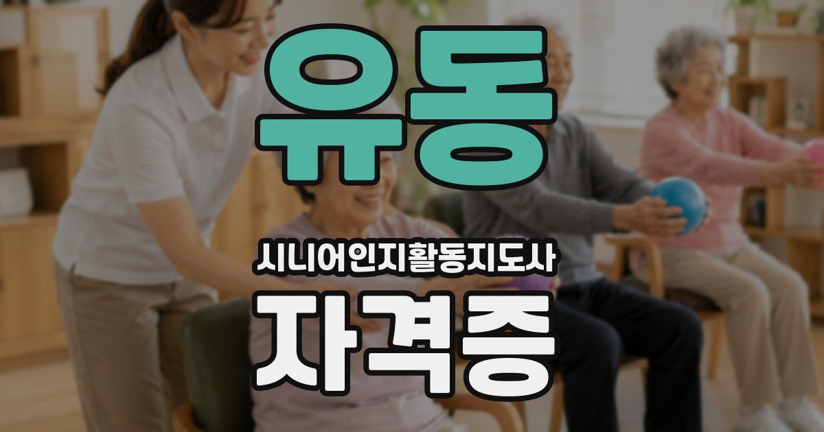 유동 시니어인지활동지도사 자격증