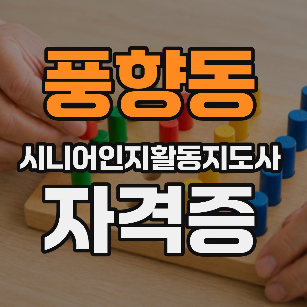 풍향동 시니어인지활동지도사 자격증
