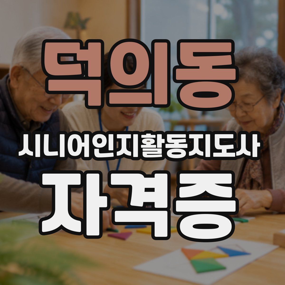 덕의동 시니어인지활동지도사 자격증