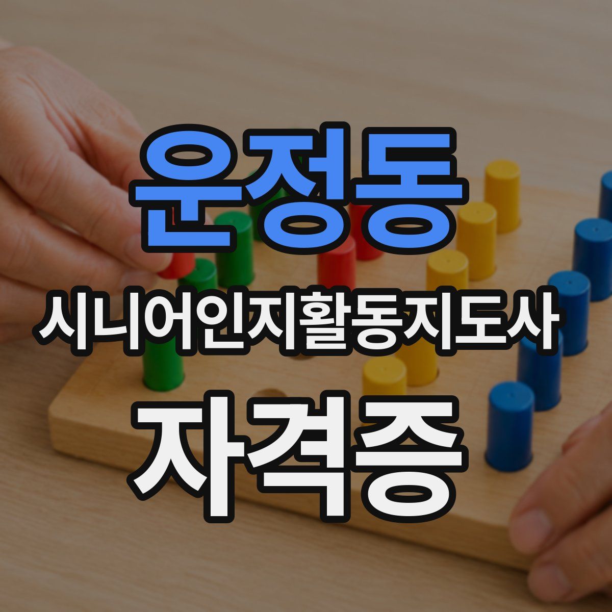 운정동 시니어인지활동지도사 자격증