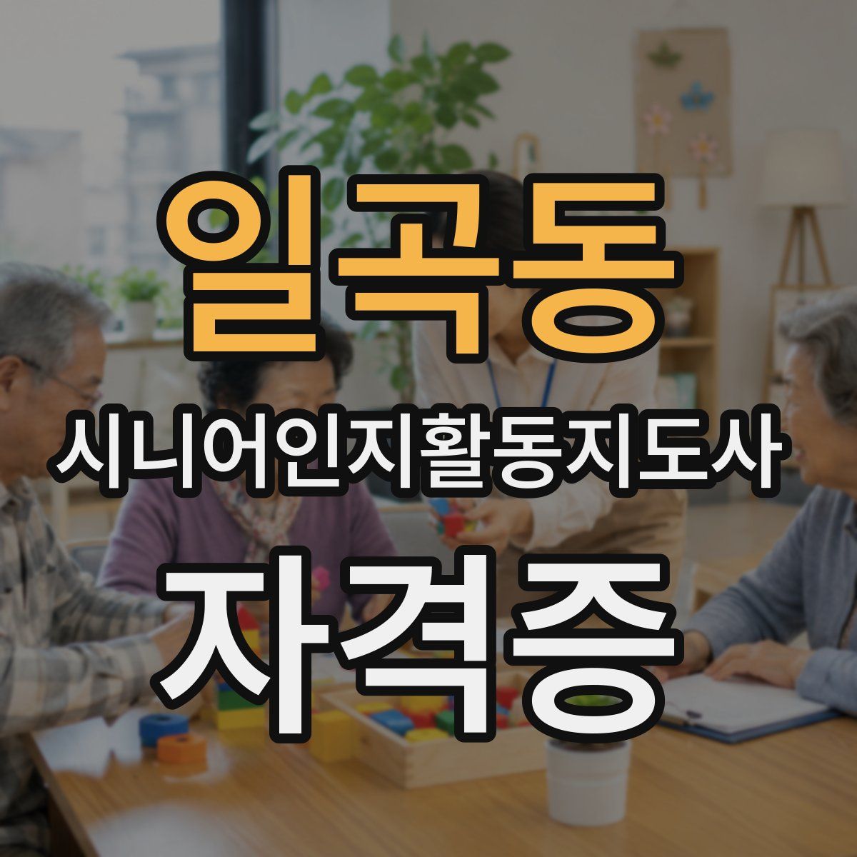 일곡동 시니어인지활동지도사 자격증