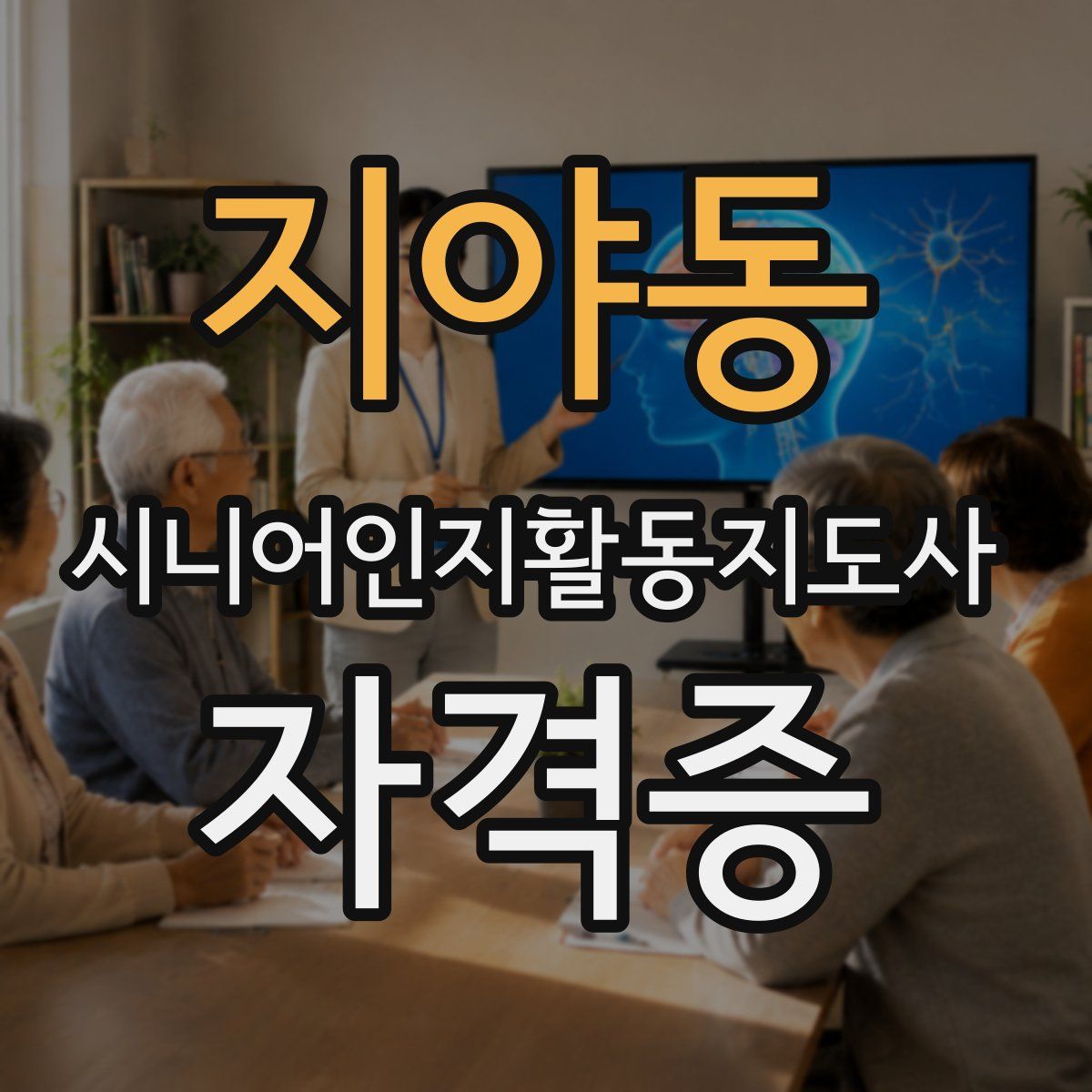 지야동 시니어인지활동지도사 자격증
