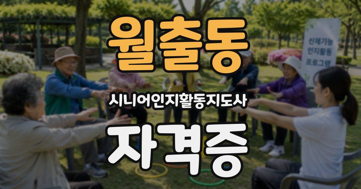 월출동 시니어인지활동지도사 자격증