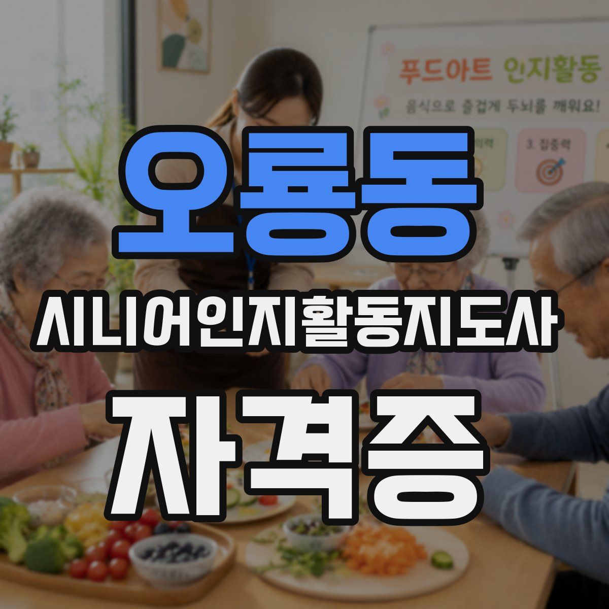 오룡동 시니어인지활동지도사 자격증