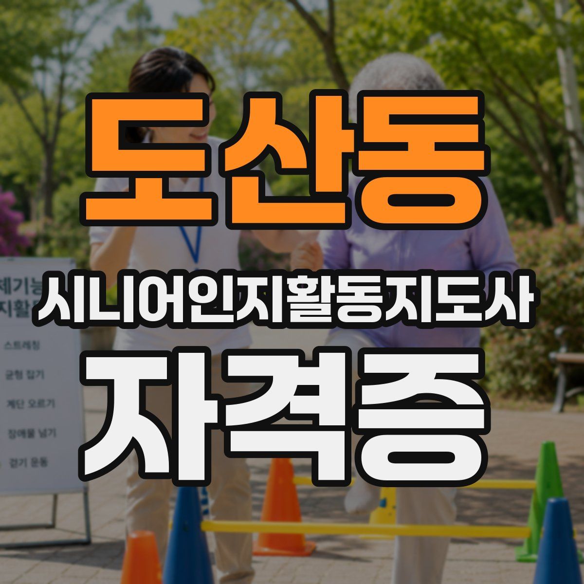 도산동 시니어인지활동지도사 자격증