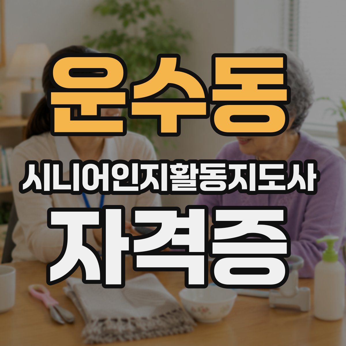 운수동 시니어인지활동지도사 자격증