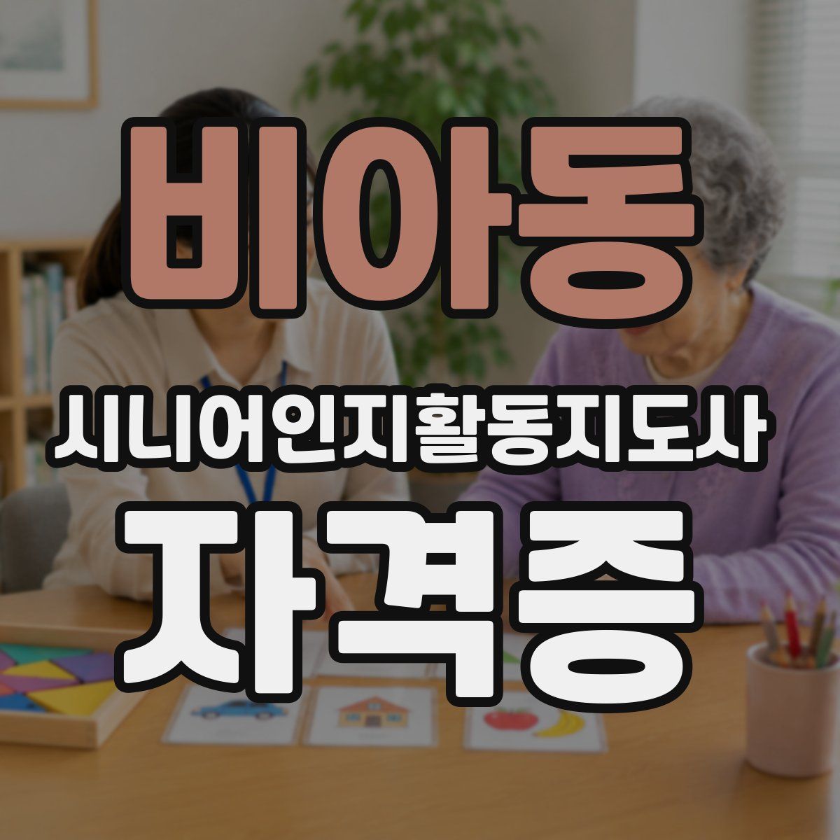 비아동 시니어인지활동지도사 자격증