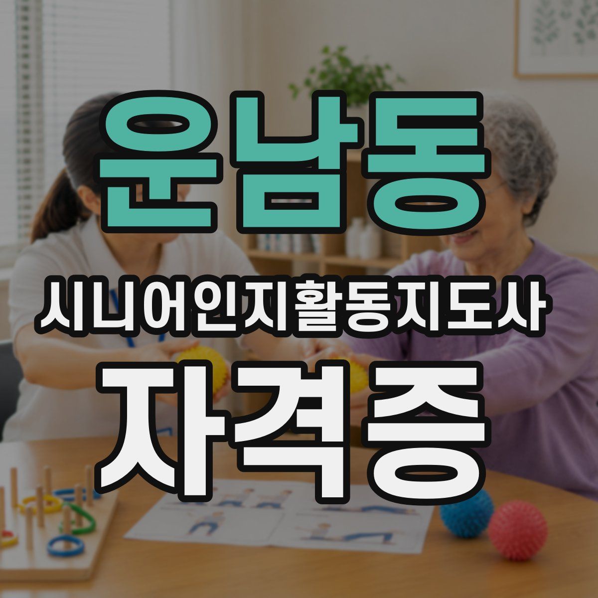운남동 시니어인지활동지도사 자격증