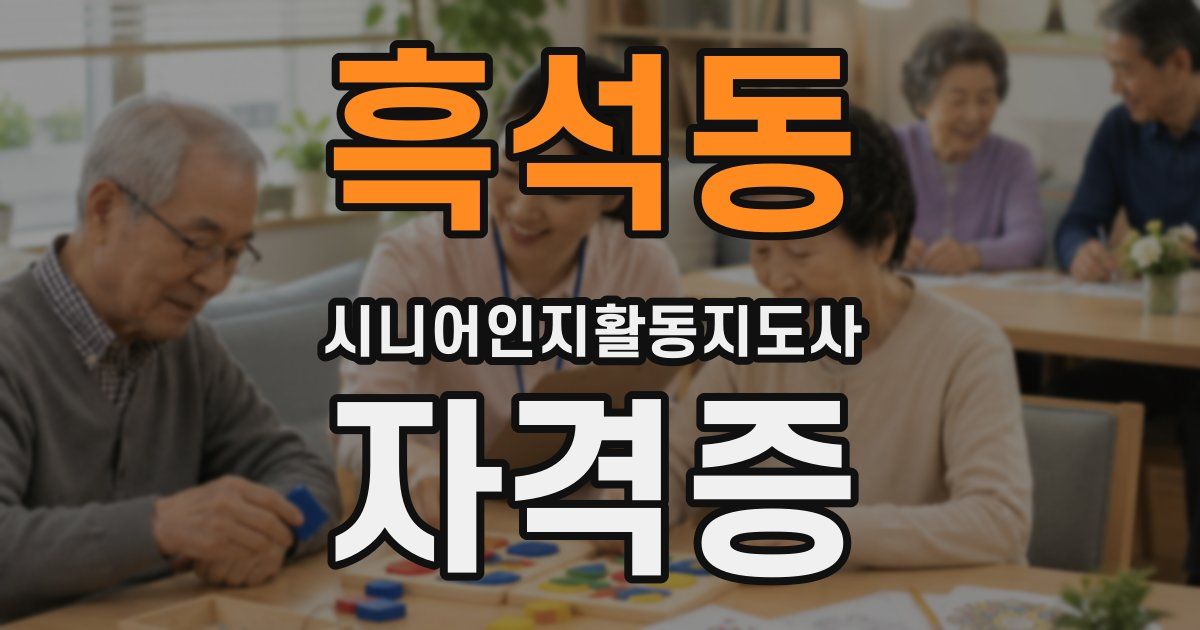 흑석동 시니어인지활동지도사 자격증