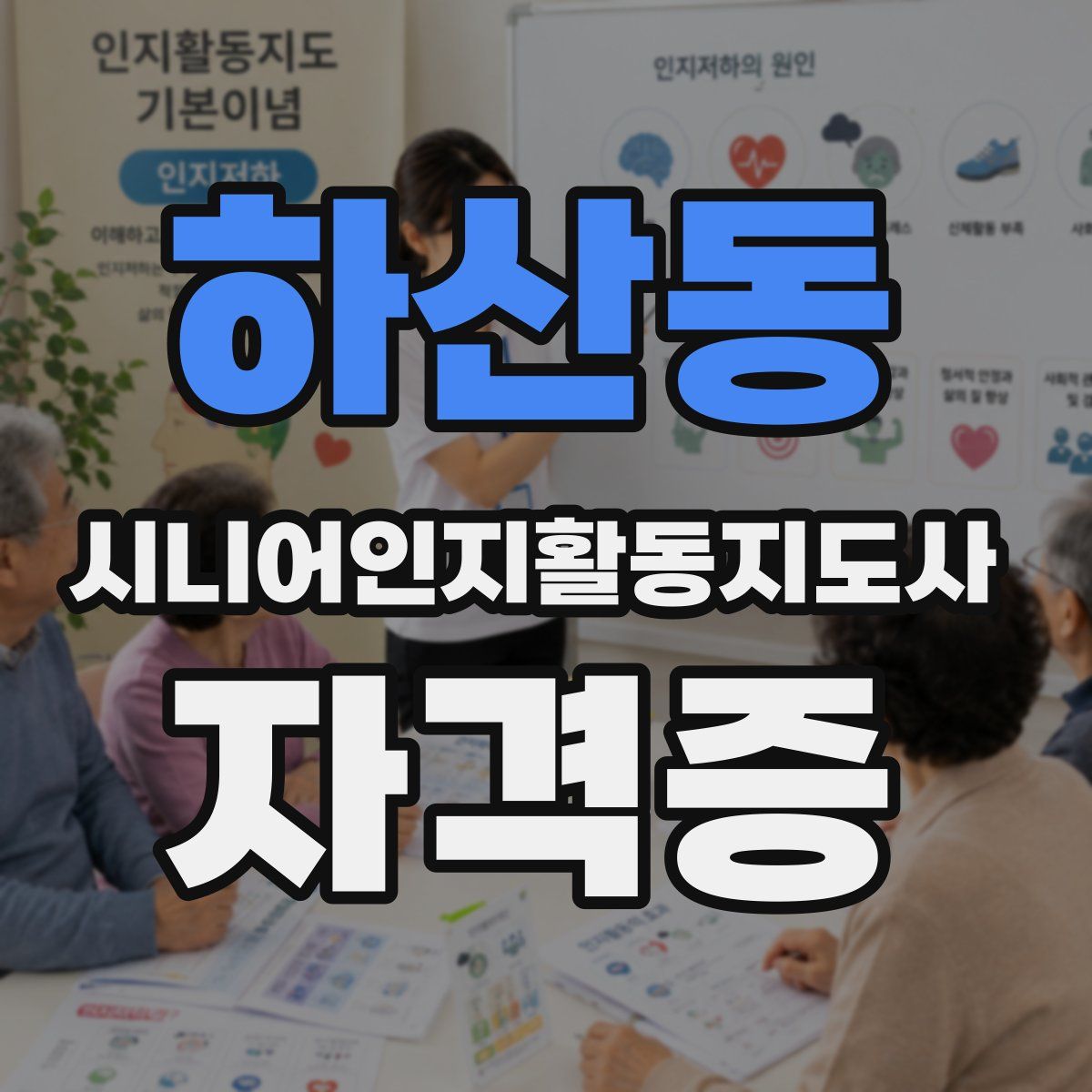 하산동 시니어인지활동지도사 자격증