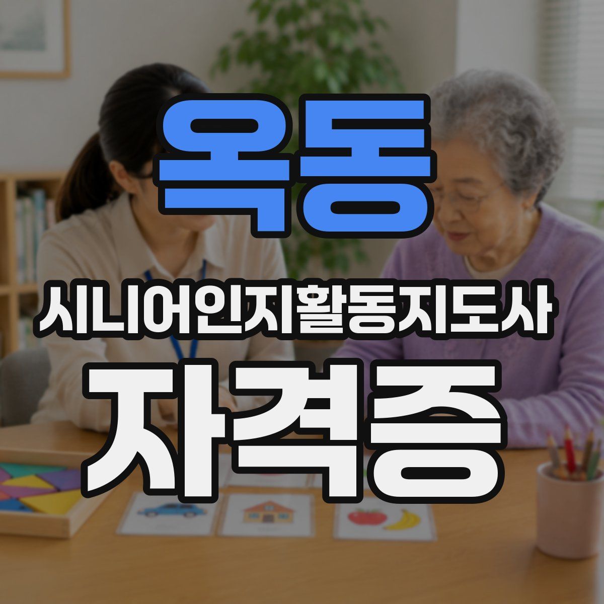 옥동 시니어인지활동지도사 자격증