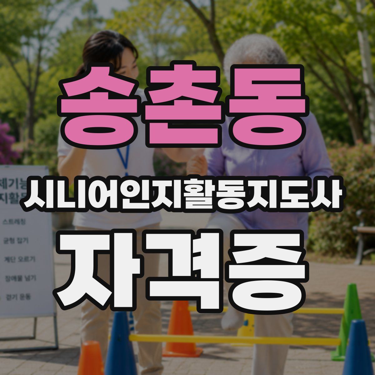송촌동 시니어인지활동지도사 자격증