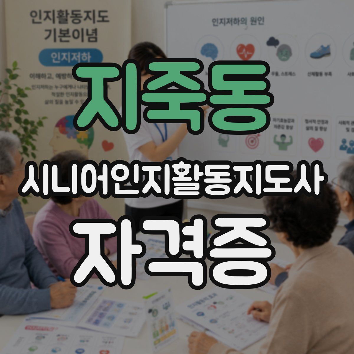 지죽동 시니어인지활동지도사 자격증