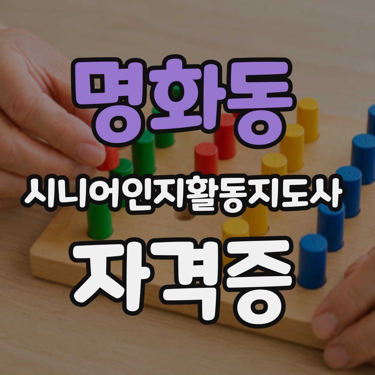 명화동 시니어인지활동지도사 자격증