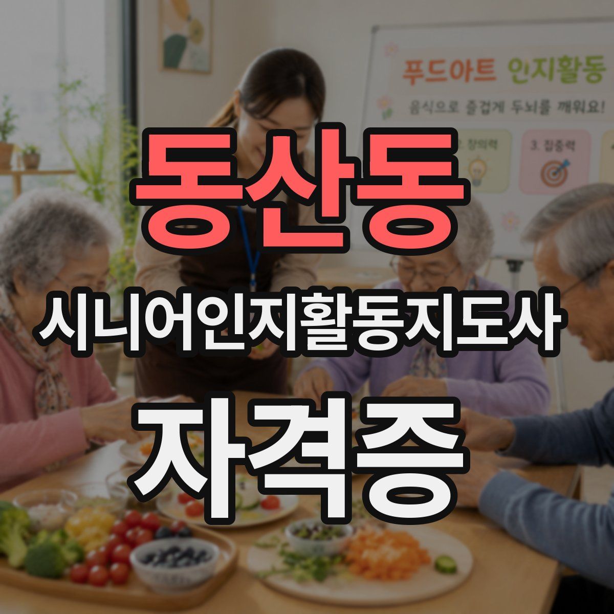 동산동 시니어인지활동지도사 자격증