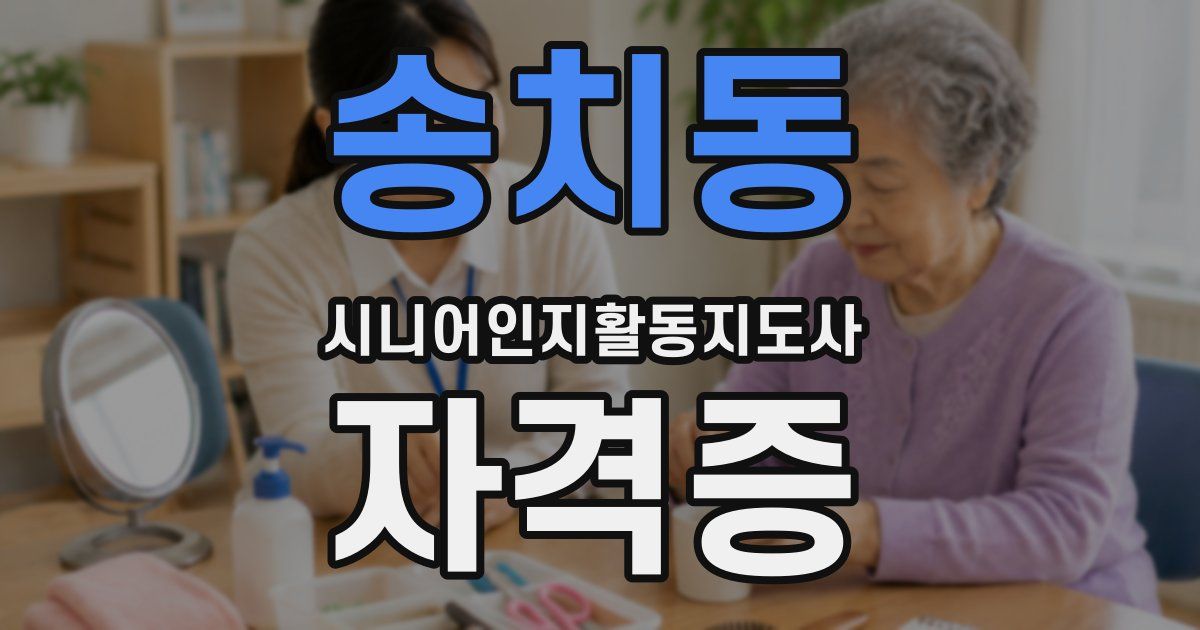 송치동 시니어인지활동지도사 자격증