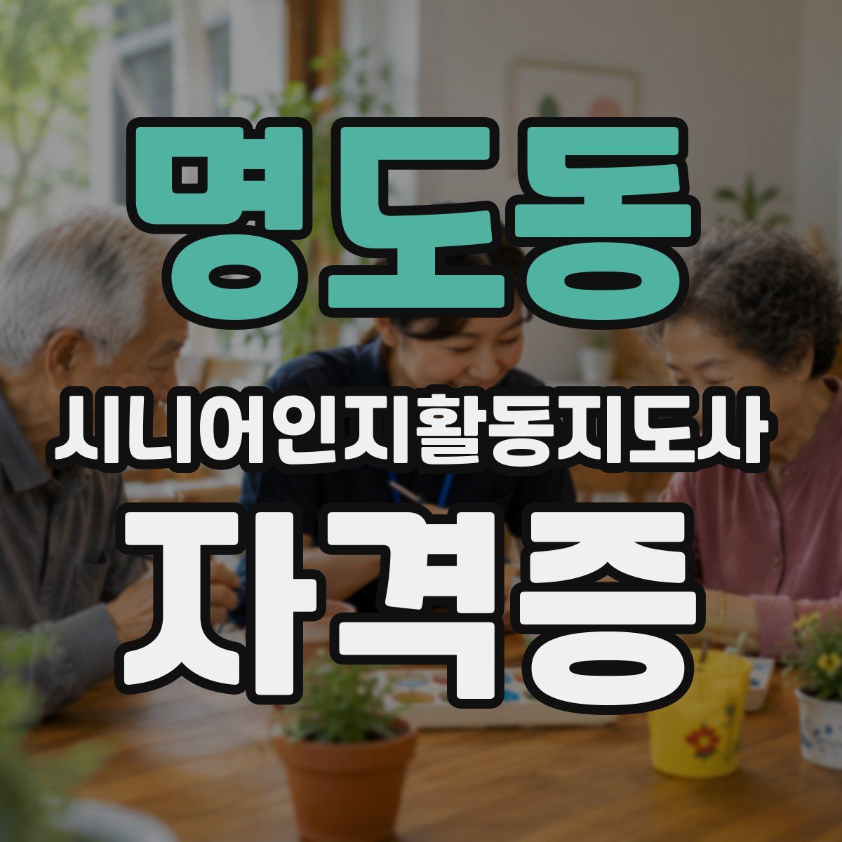 명도동 시니어인지활동지도사 자격증