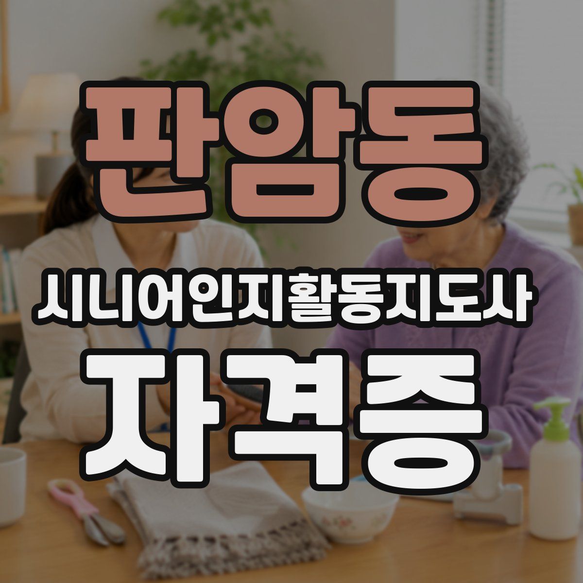 판암동 시니어인지활동지도사 자격증