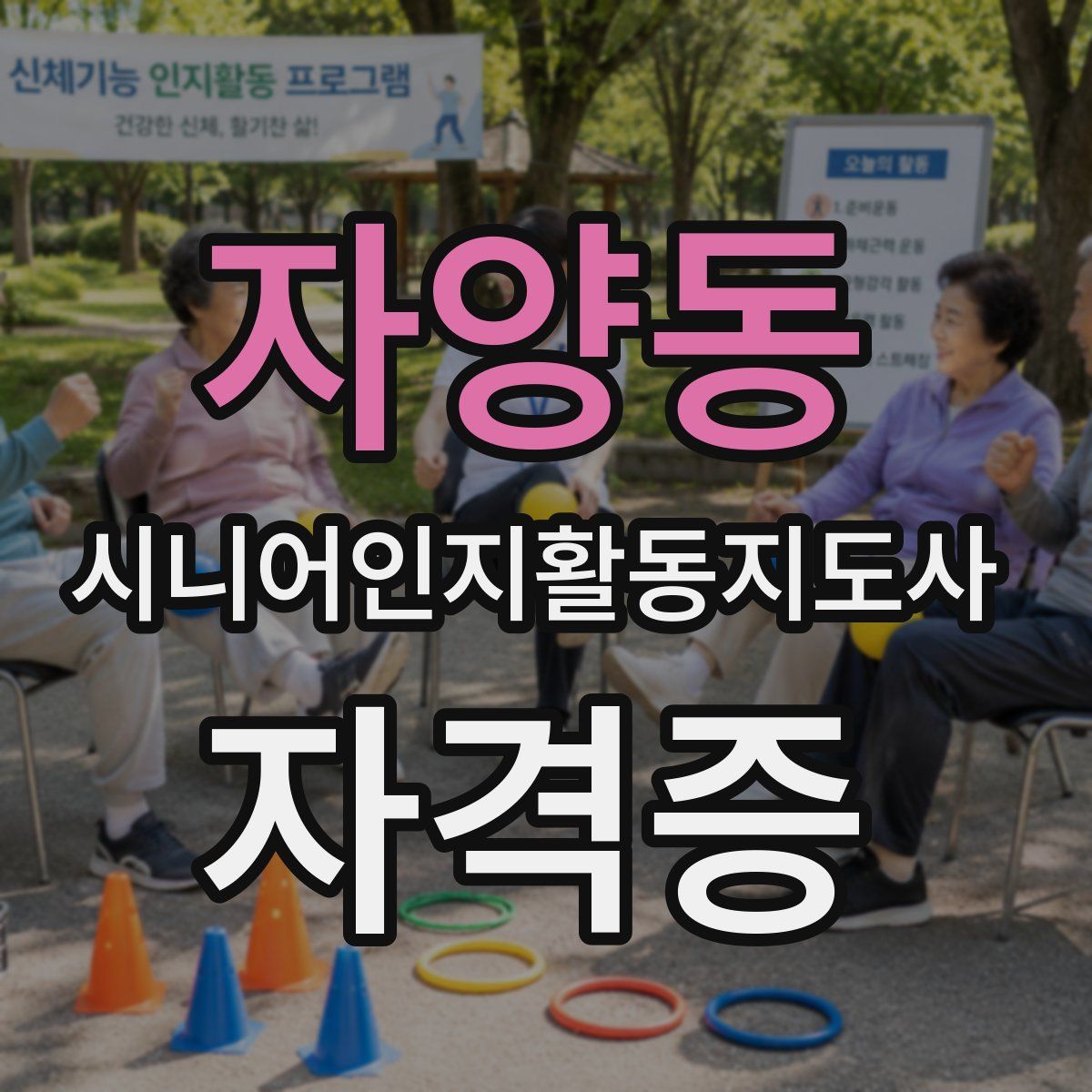 자양동 시니어인지활동지도사 자격증