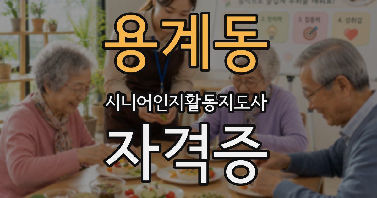 용계동 시니어인지활동지도사 자격증