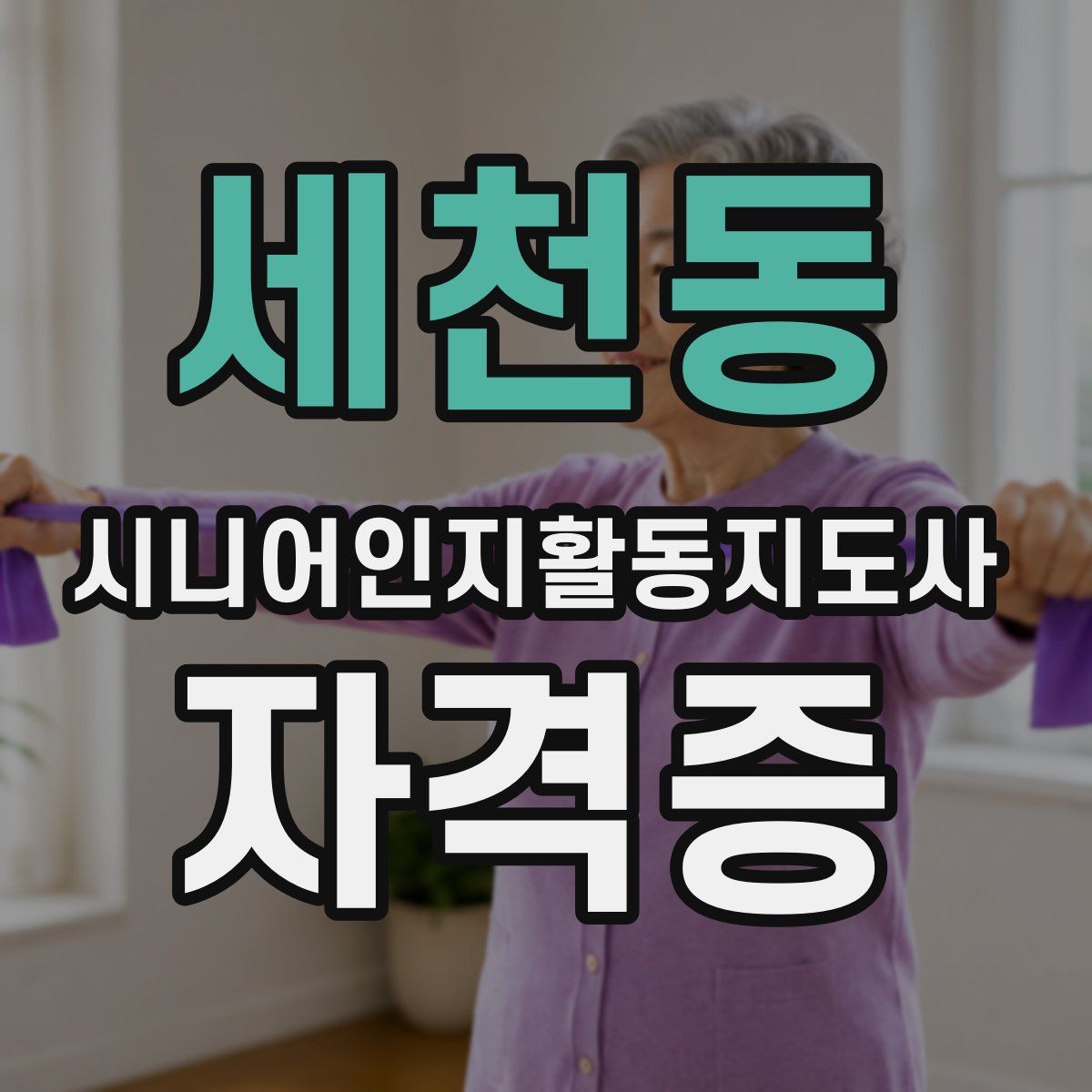 세천동 시니어인지활동지도사 자격증