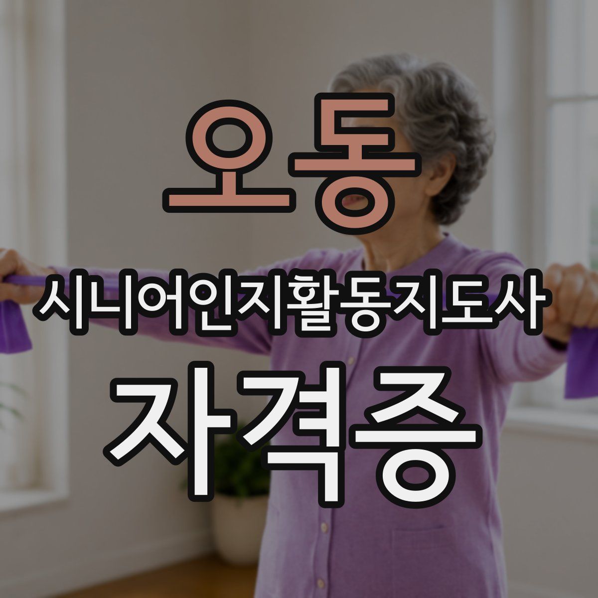 오동 시니어인지활동지도사 자격증