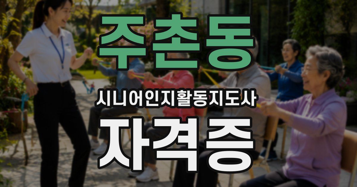 주촌동 시니어인지활동지도사 자격증