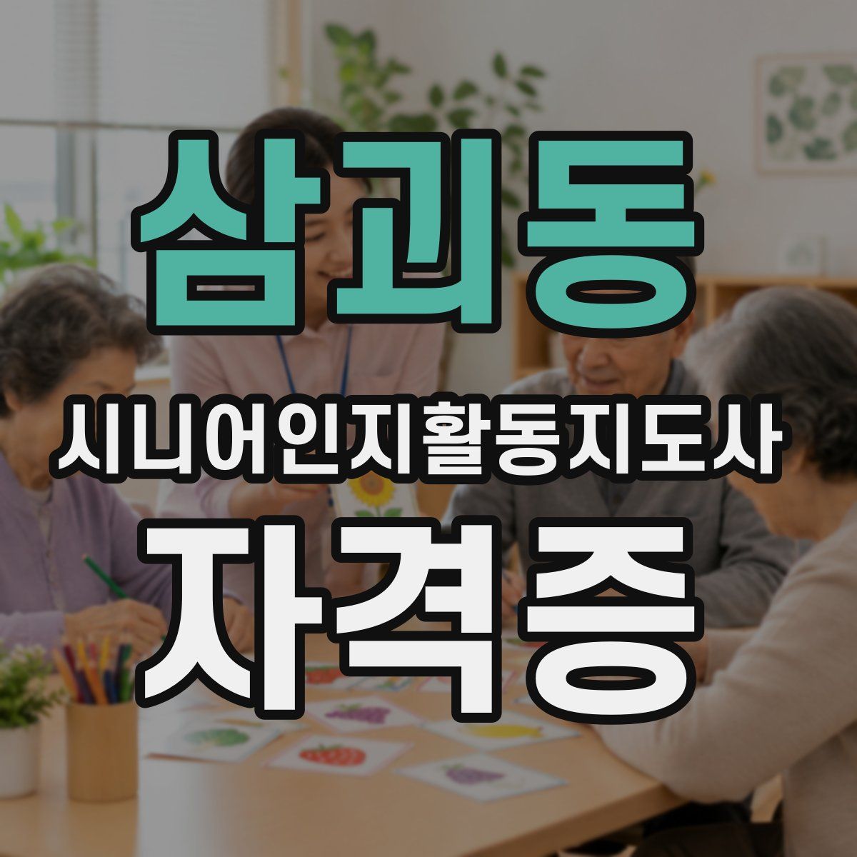 삼괴동 시니어인지활동지도사 자격증