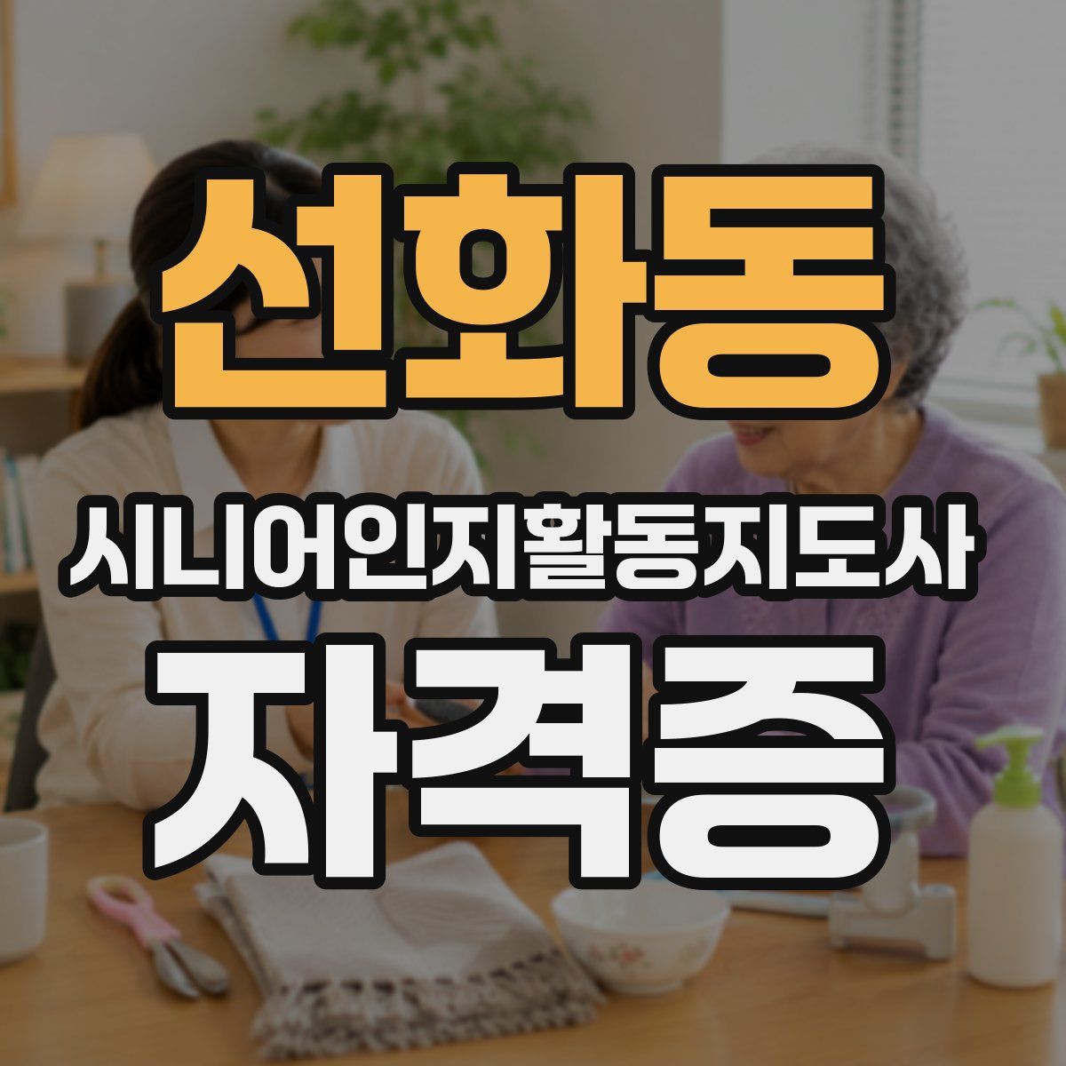 선화동 시니어인지활동지도사 자격증