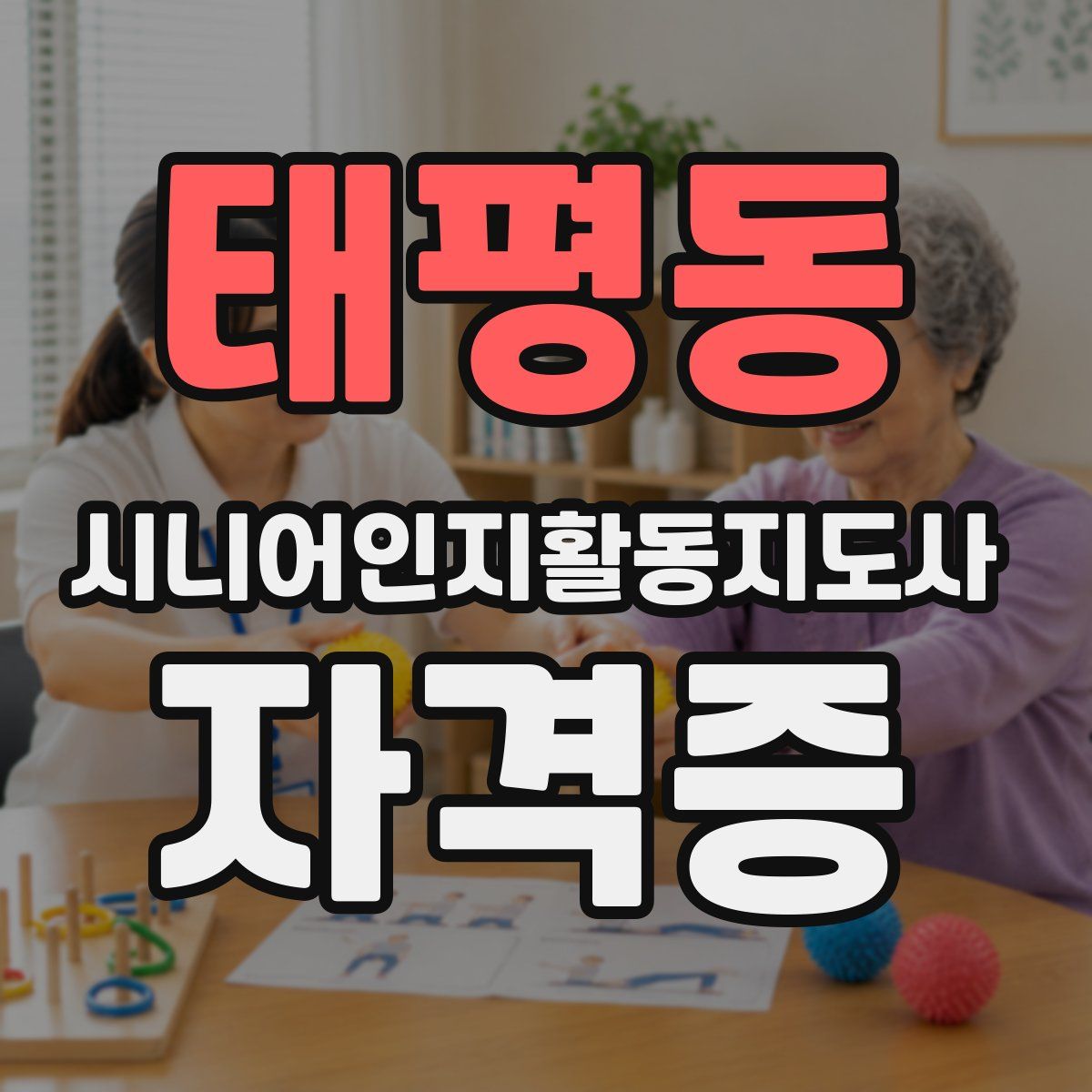 태평동 시니어인지활동지도사 자격증