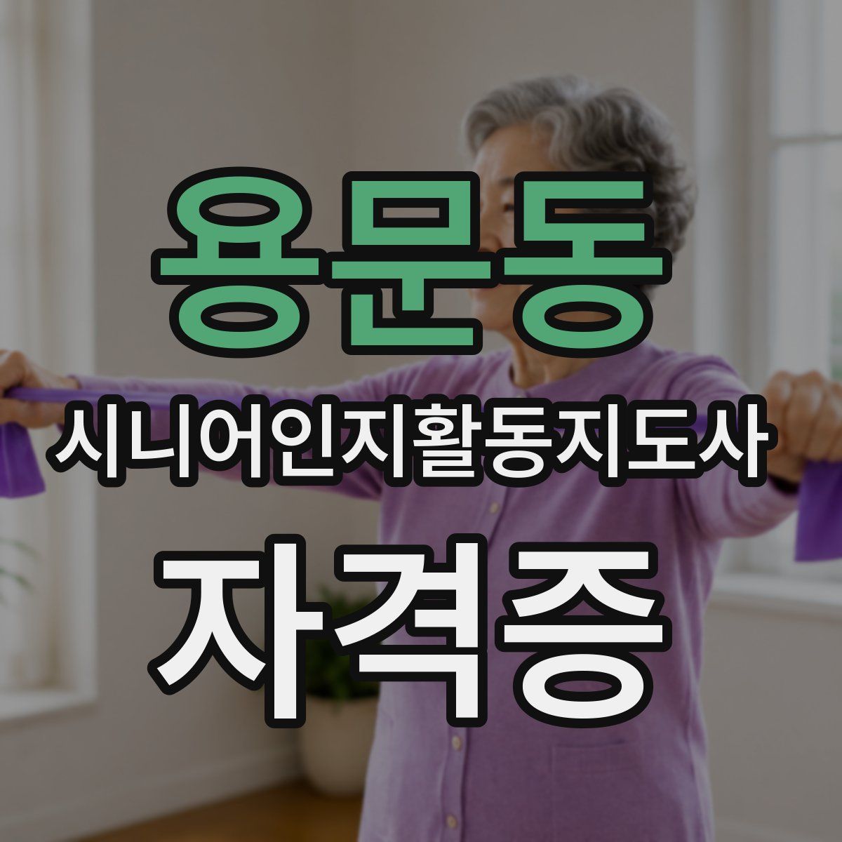 용문동 시니어인지활동지도사 자격증