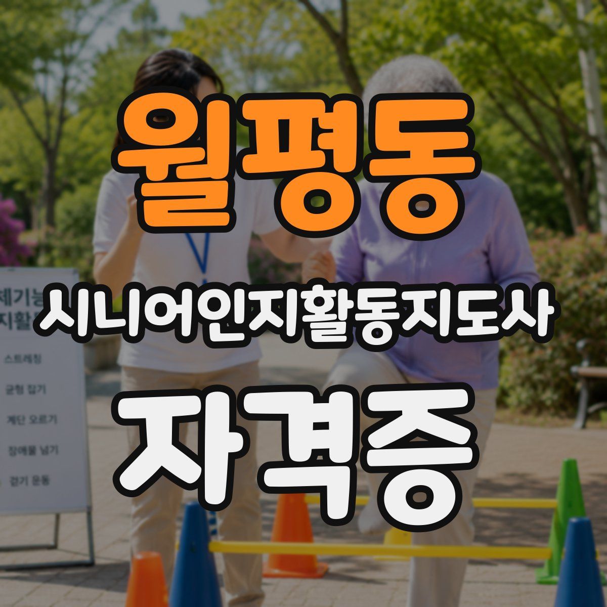 월평동 시니어인지활동지도사 자격증