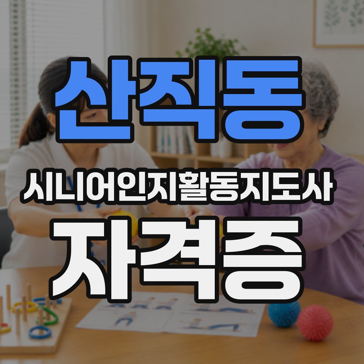 산직동 시니어인지활동지도사 자격증