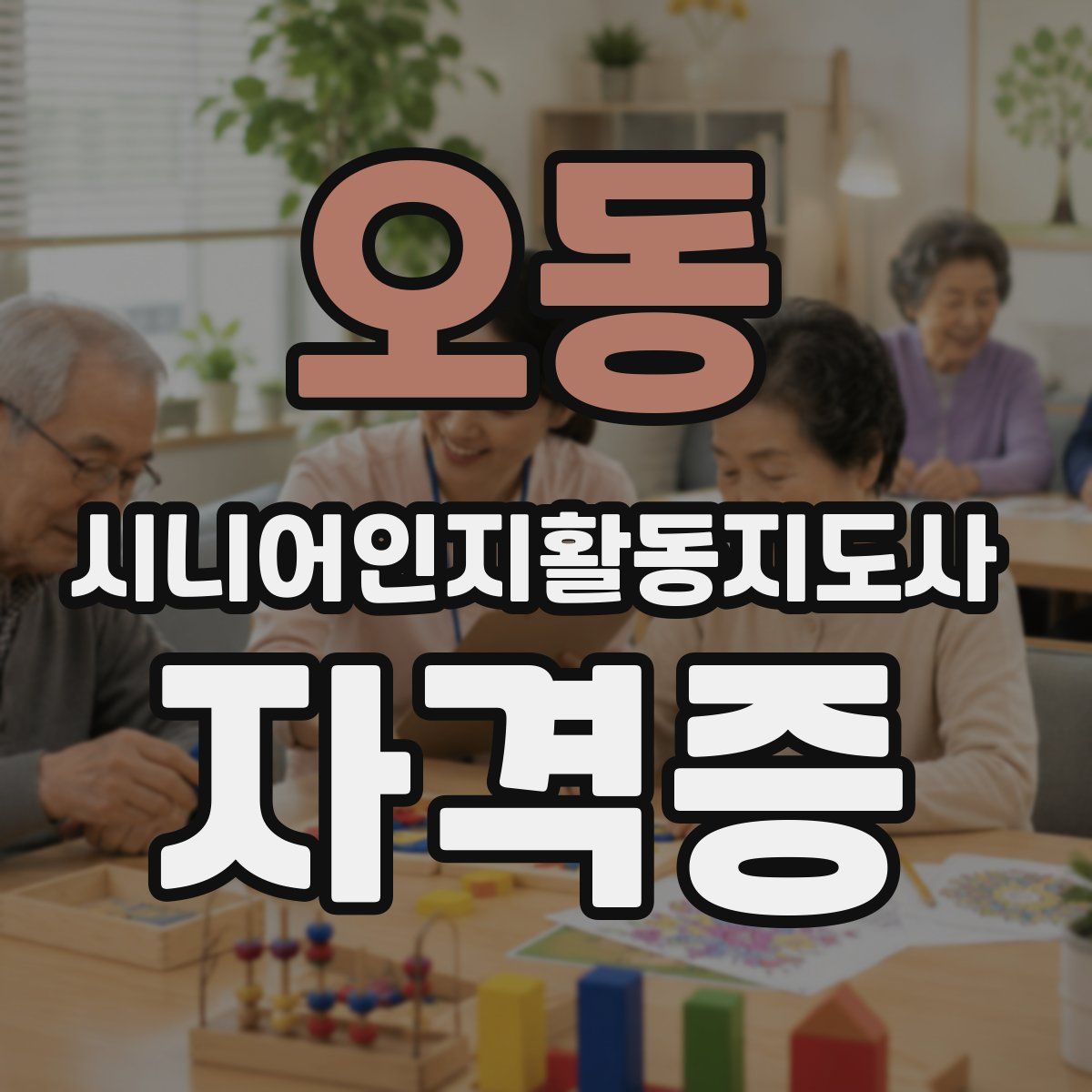 오동 시니어인지활동지도사 자격증